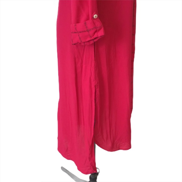 Max Pink with Grey 100% Rayon Kurta, XL - Picture 9 of 16